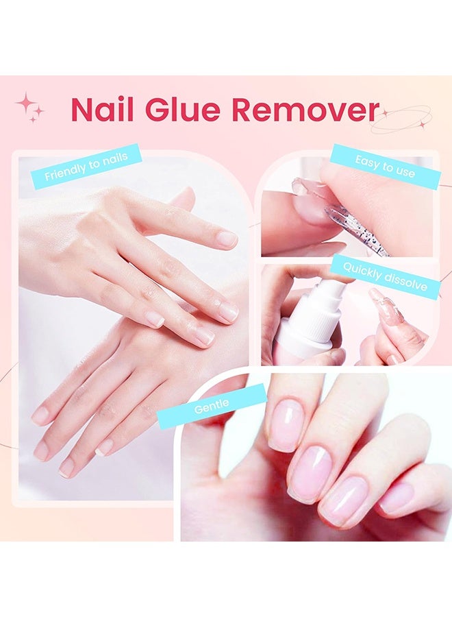 EELHOE Press On Nail Remover, Multi-Functional Press On Nail Remover, Gentle Nail Glue Remover, Acetone-Free & Odorless, Easy Quick Solid Glue Removal For False Nails, Not For UV Gel Glue Or Gel Nail Polish, 60ML - Image 4
